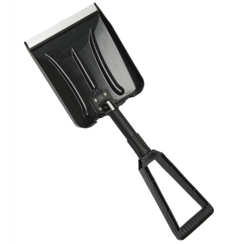 Łopata do śniegu Mil-Tec Snow Shovel Black 15526300 – widok tylnej części szufli i uchwytu