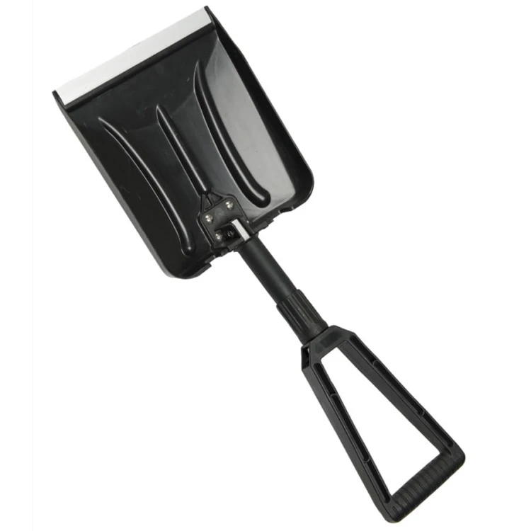 Łopata do śniegu Mil-Tec Snow Shovel Black 15526300 – widok tylnej części szufli i uchwytu