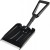 Składana łopata do śniegu Mil-Tec Snow Shovel Black – widok rozłożonej łopaty od strony szufli