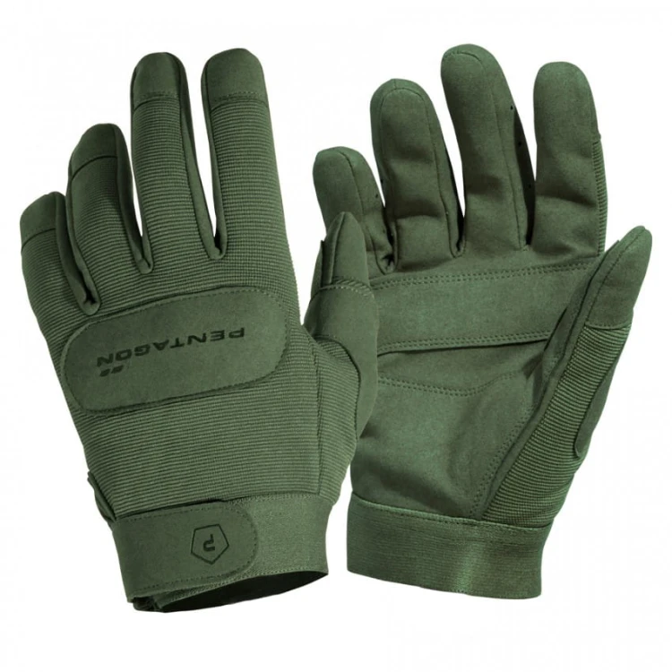 Rękawice Pentagon Duty Mechanic Olive P20010-06 – wzmocniona dłoń i panel ochronny kostek
