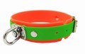 Obroża tropowa BioThane 38 mm Pomarańczowo-zielona 38-52 cm 2.jpg