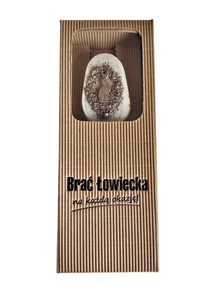 Krawatnik myśliwski plaster G1 z Zającem – eleganckie pudełko prezentowe