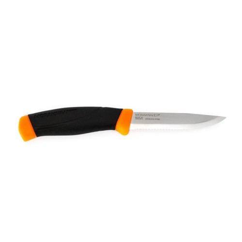 Nóż Morakniv Companion SRT 11829 pomarańczowy z częściowo ząbkowanym ostrzem