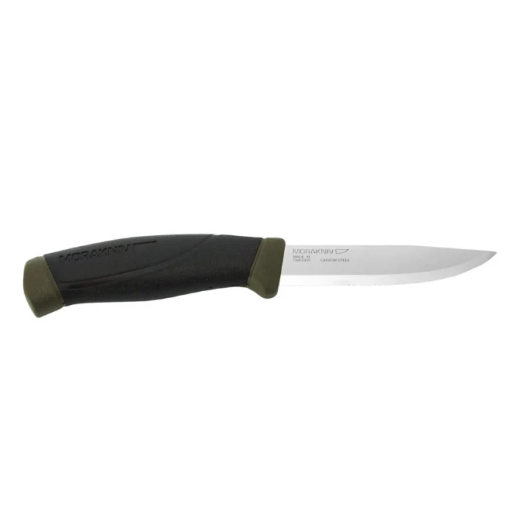 Oliwkowy nóż Morakniv Companion MG 11863 ze stalą węglową C100S