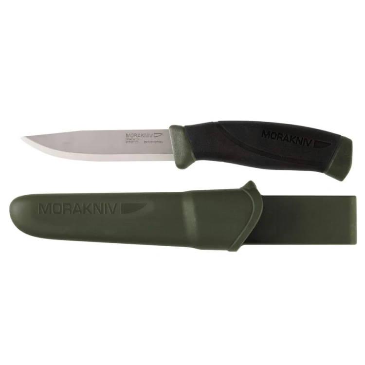 Morakniv Companion MG 11863 z oliwkową pochwą do noszenia przy pasie