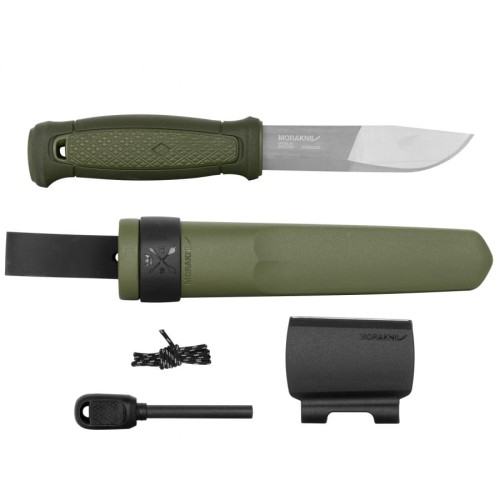 Nóż Morakniv Kansbol Survival Kit 13912 z pochwą, krzesiwem, ostrzałką diamentową i linką odblaskową