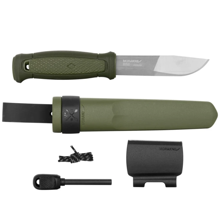 Nóż Morakniv Kansbol Survival Kit 13912 z pochwą, krzesiwem, ostrzałką diamentową i linką odblaskową