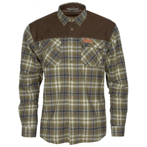 Koszula męska Pinewood Douglas 9436 z membraną H.Olive/L.Khaki – flanelowa koszula outdoorowa