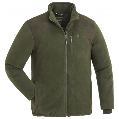 Bluza polarowa męska Pinewood Harrie 5064 zielono-brązowa – wiatroszczelny polar 280 g