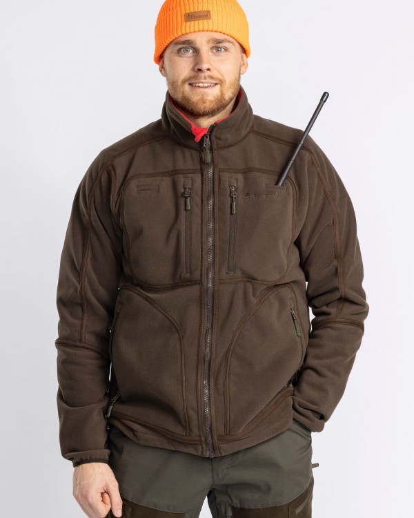 Brązowa kurtka polarowa Pinewood Furudal 5718 męska do lasu i outdooru