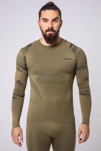 Zielona koszulka termoaktywna Spaio Tactical na polowanie