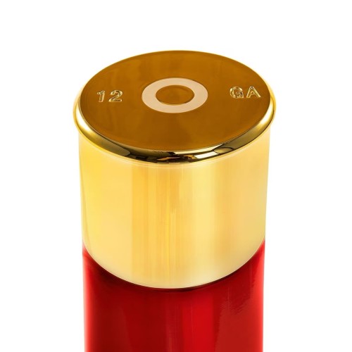 Termos myśliwski Shotgun Shell ze złotą nakrętką i oznaczeniem 12 GA