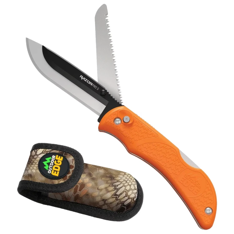 Outdoor Edge Razor Pro S 35 Orange z ostrzem drop-point RazorSafe 350