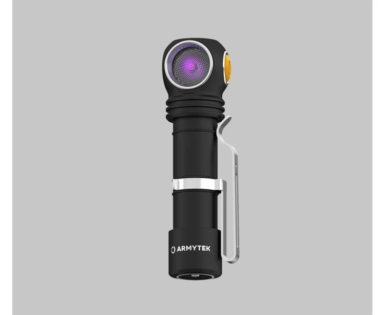 Kompaktowa latarka UV Armytek Wizard C2 WUV F08901UF ze stalowym klipsem