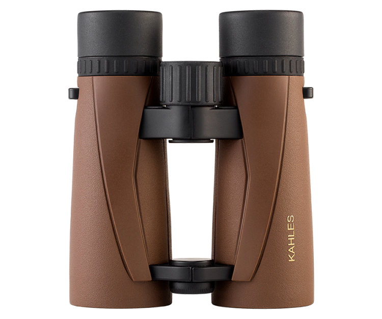 Lornetka Kahles Helia 8x42 – ergonomiczny otwarty mostek i brązowy gumowany korpus