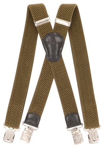 Szelki Ranger DP40.015 khaki 4 cm do spodni z czterema metalowymi klipsami