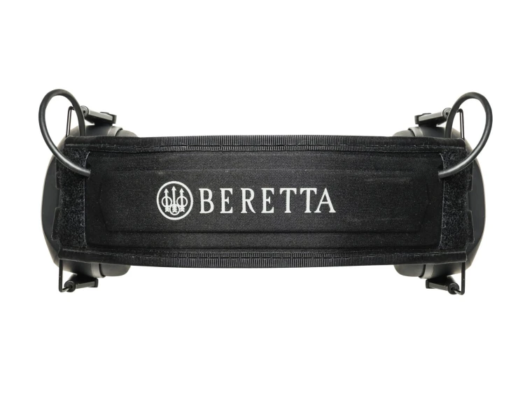 Składane ochronniki słuchu Beretta CF111 Black z logo na pałąku