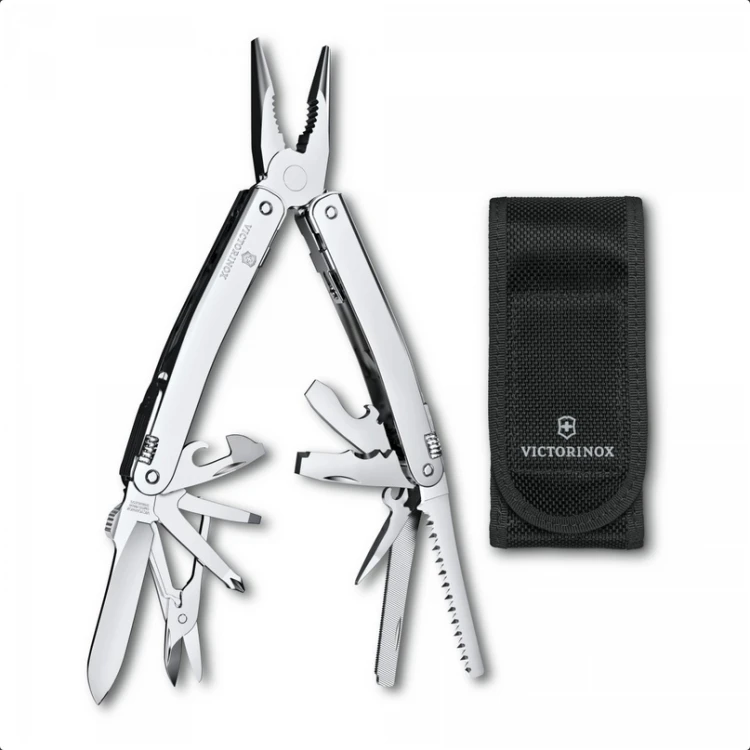 Victorinox SwissTool Spirit MX 3.0224.MN z nylonowym etui – praktyczny zestaw do pasa i plecaka