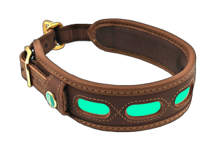 Obroża dla psa skóra fluorescencyjna rozm.S (40-50cm) 2417 00014