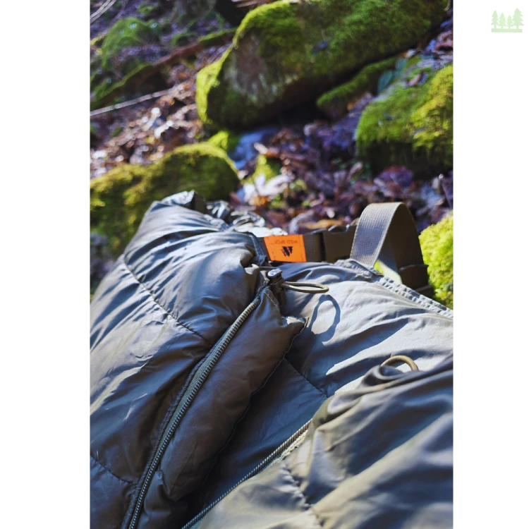 Wnętrze śpiwora WildSpot WarmBag Hybrid One z powłoką Raincrucial i izolacją Climashield Apex