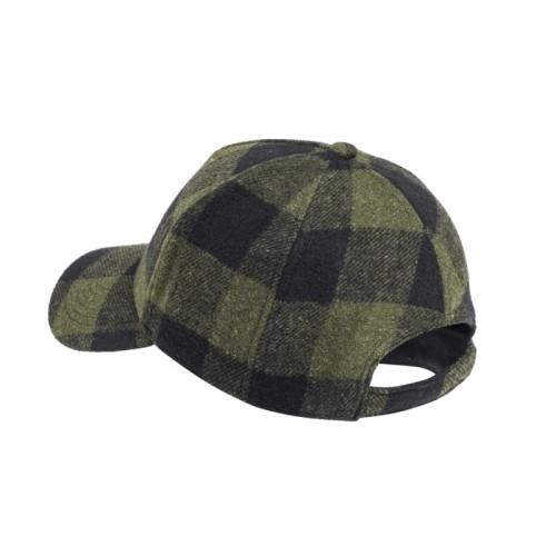 Czapka Beretta Lodge Green Moss Check z regulacją obwodu z tyłu