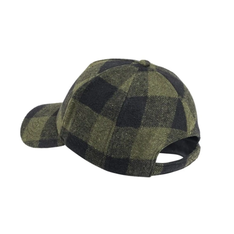Czapka Beretta Lodge Green Moss Check z regulacją obwodu z tyłu