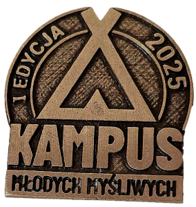 Przypinka znaczek okolicznościowy - I edycja Kampusu Młodych Myśliwych