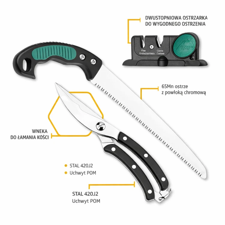 Noże myśliwskie Outdoor Edge Game Pro – narzędzia do rozbioru mięsa
