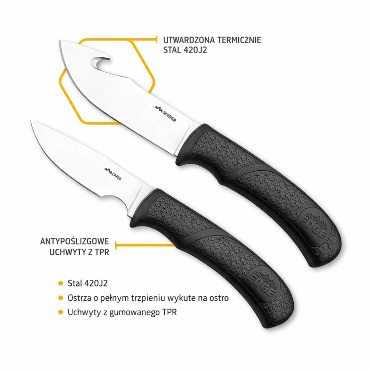 Zestaw noży myśliwskich Outdoor Edge Game Pro do skórowania i filetowania