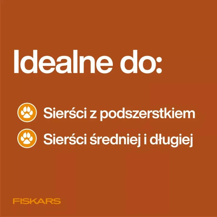 Trymer hakowy Fiskars PET CARE do sierści z podszerstkiem oraz sierści średniej i długiej