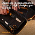 Etui Fiskars PET CARE z nożyczkami i pilnikiem przypiętymi elastycznymi paskami