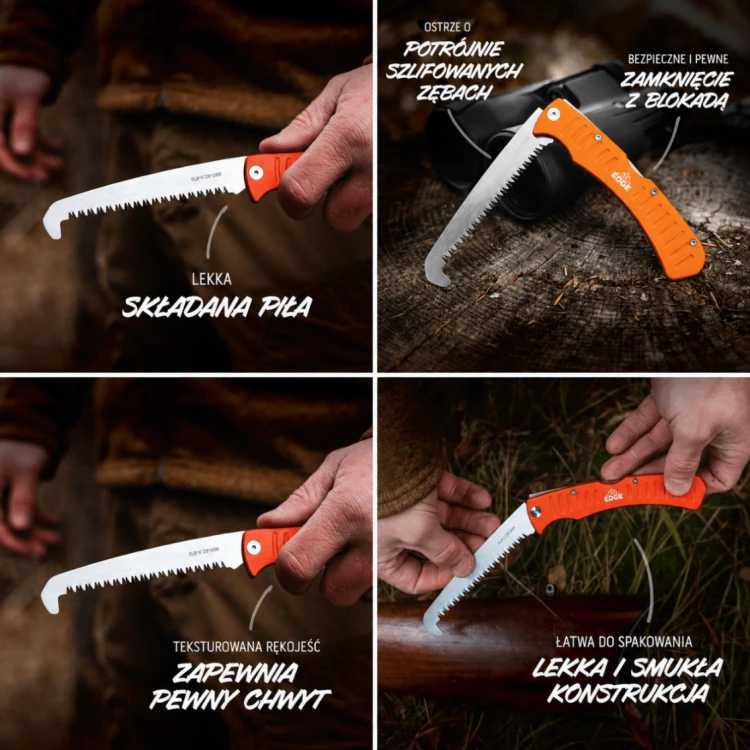 Piła myśliwska Outdoor Edge Flip n' Zip z nylonowym etui