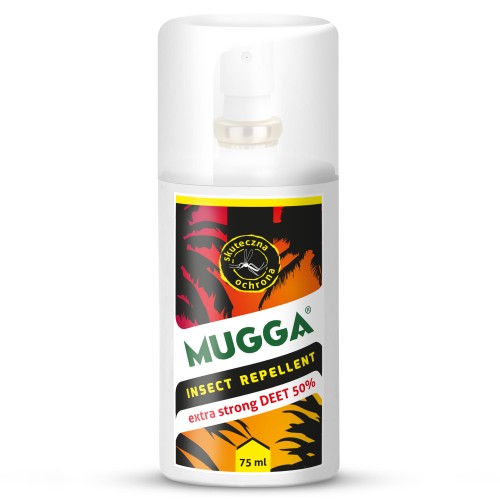 Mugga Extra Strong Spray 75 ml DEET 50% - repelent na komary i kleszcze