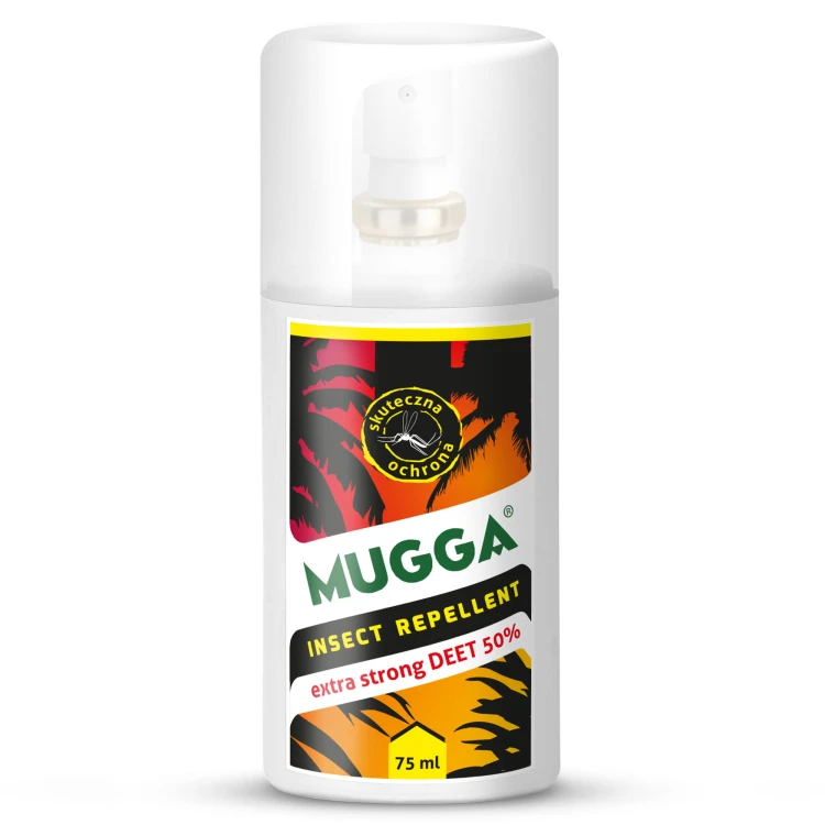 Mugga Extra Strong Spray 75 ml DEET 50% - repelent na komary i kleszcze