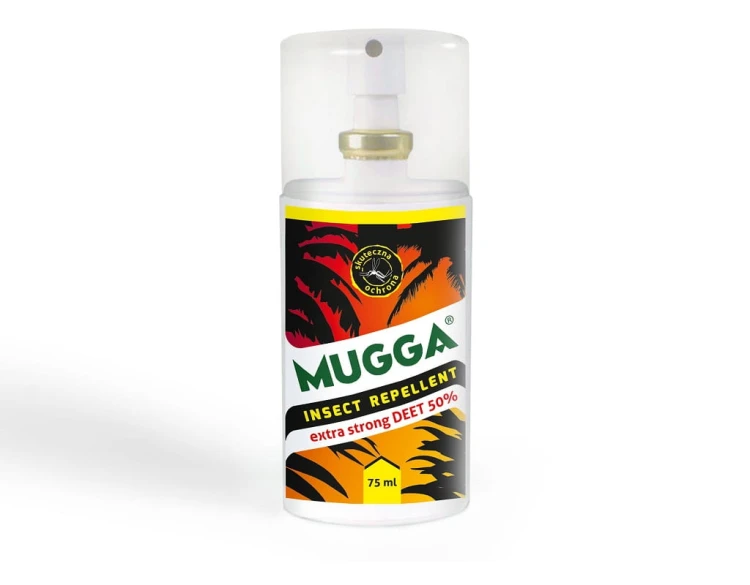 Repelent Mugga Extra Strong 75 ml w sprayu dla myśliwych i podróżników